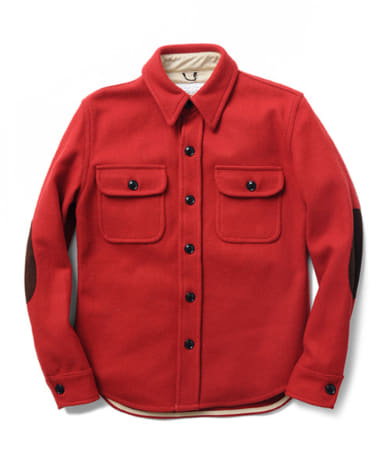FIDELITY x RED SEAM CPOジャケット RED SEAM ✖︎ FIDELITY CPOジャケット 羊革使用 肘パッチ
