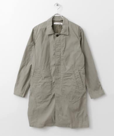 Garment Dyed Cotton Polyester Coat DR56-17A001: Beige Garment Dyed Cotton Polyester Coat DR56-17A001: Beige