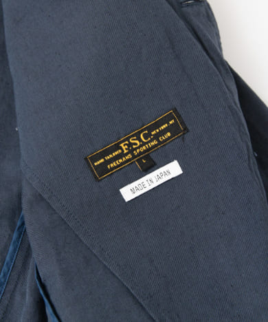 L/C Twill 3-button Jacket FSCJP-1408002: Blue L/C Twill 3-button Jacket FSCJP-1408002: Blue