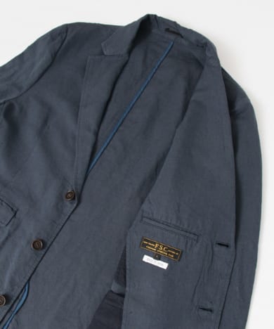 L/C Twill Chesterfield Coat FSCJP-1409001: Blue L/C Twill Chesterfield Coat FSCJP-1409001: Blue