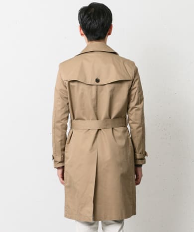 Chino Cloth Trench Coat DR52-17Y037: Beige Chino Cloth Trench Coat DR52-17Y037: Beige