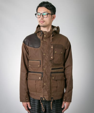 Waxed Mountain Parka MWX0823: Brown Waxed Mountain Parka MWX0823: Brown