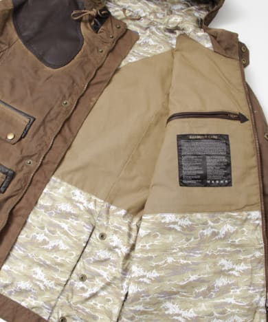 Waxed Mountain Parka MWX0823: Brown Waxed Mountain Parka MWX0823: Brown