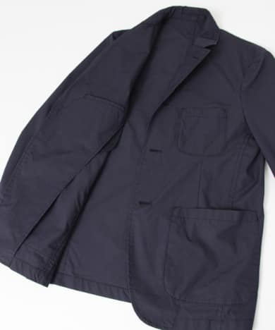 C/E Highcount Cloth 3-pocket Jacket FSCJP-1408005: Navy C/E Highcount Cloth 3-pocket Jacket FSCJP-1408005: Navy