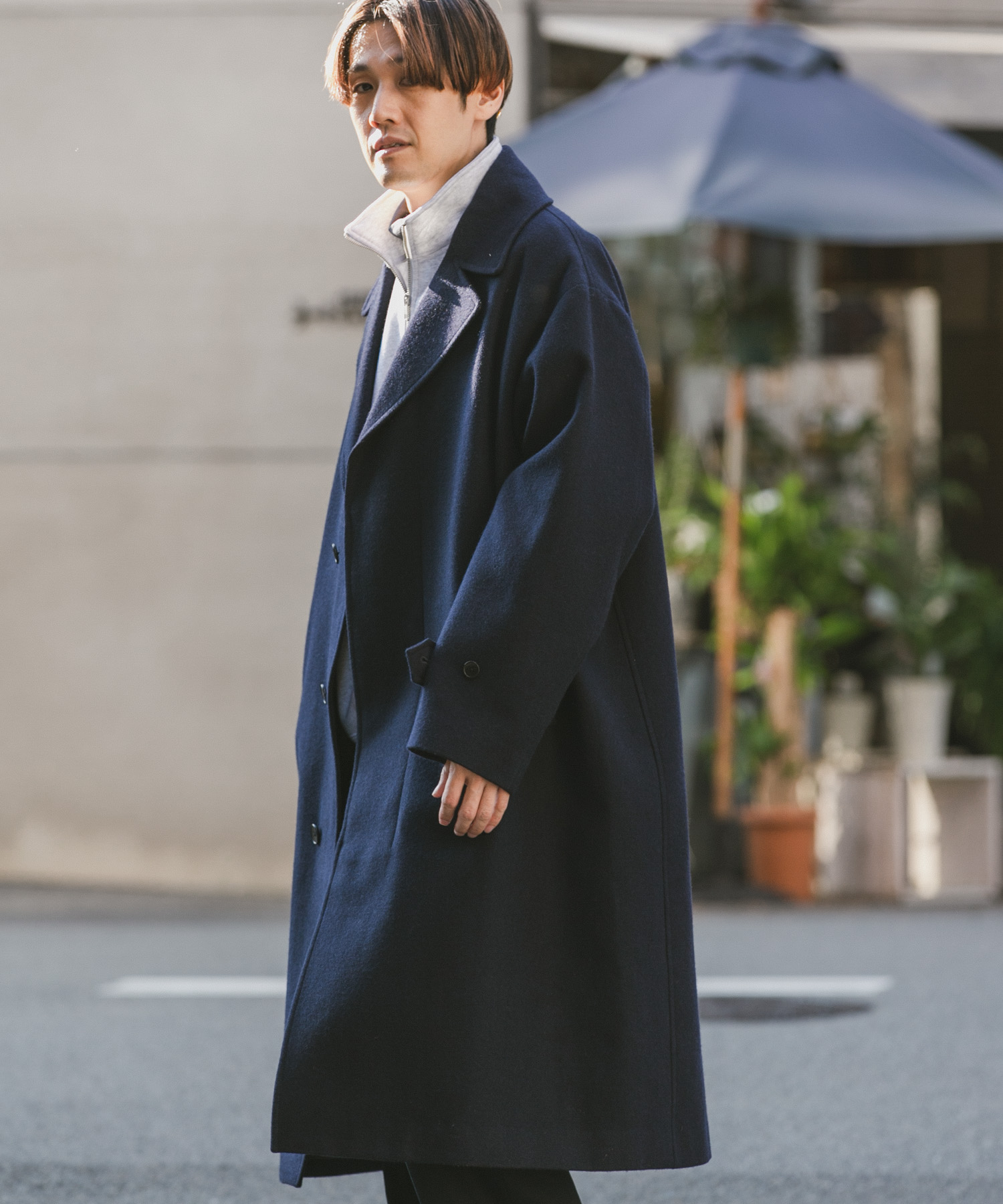 BANKS ステンカラー ウールコート 定番のお歳暮＆冬ギフト 9800円 