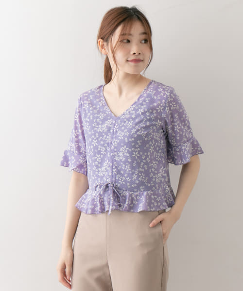 花柄ブラウス∴
