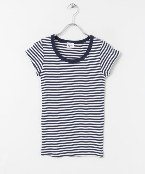 Miller　パネルリブ半袖ボーダーTシャツ