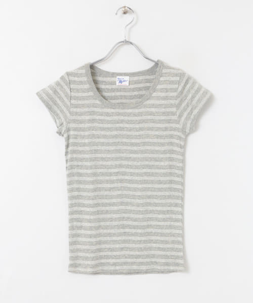 Miller　パネルリブ半袖ボーダーTシャツ