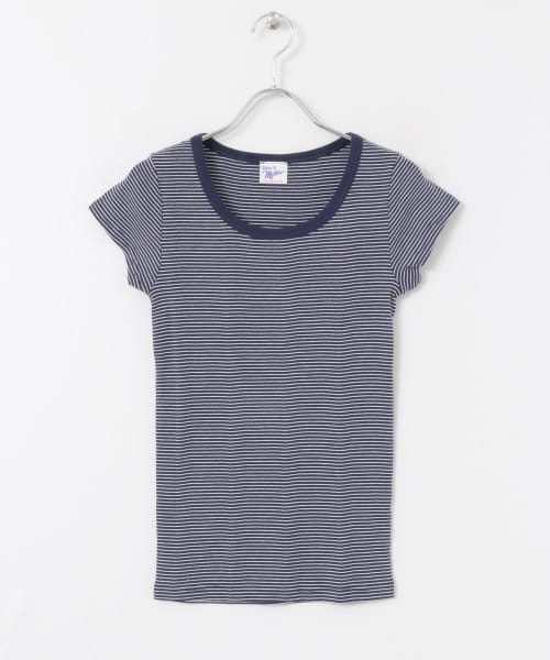 Miller　パネルリブ半袖ボーダーTシャツ