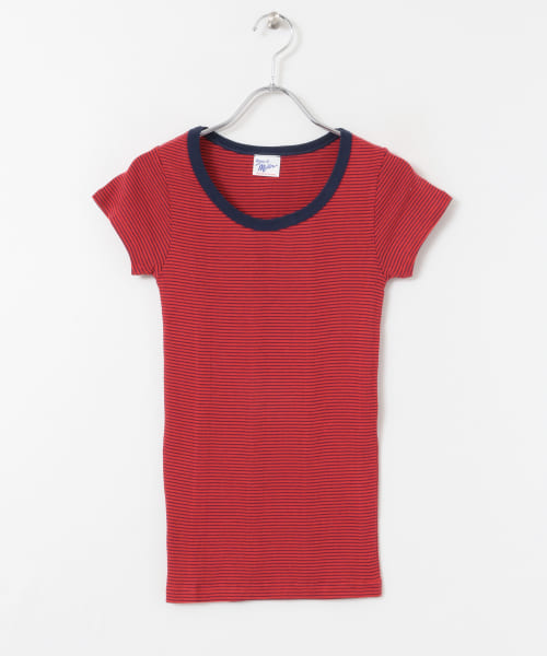 Miller　パネルリブ半袖ボーダーTシャツ