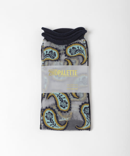 2ND PALETTE　paisley crew tulle socks