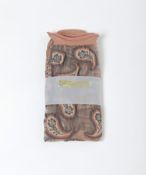 2ND PALETTE　paisley crew tulle socks