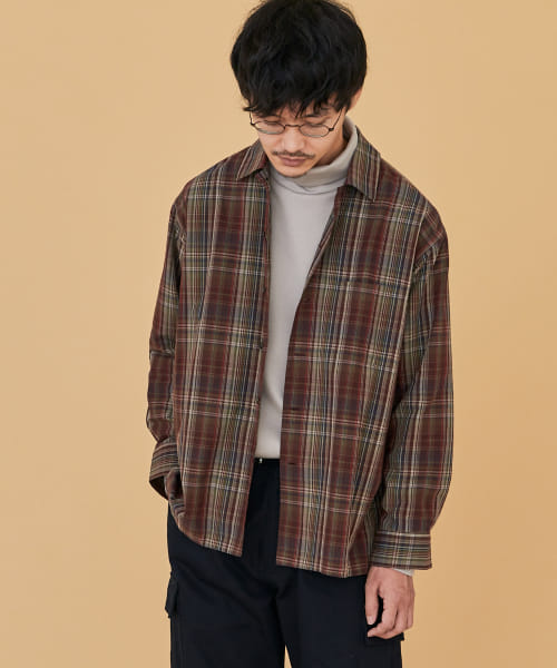 White Label スーピマコットンキャンプカラーシャツ