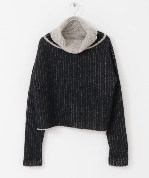 bolsista　Wide Turtleneck Knit