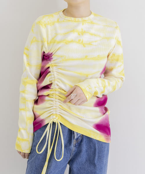 iI　tie dye gather Long sleeve
