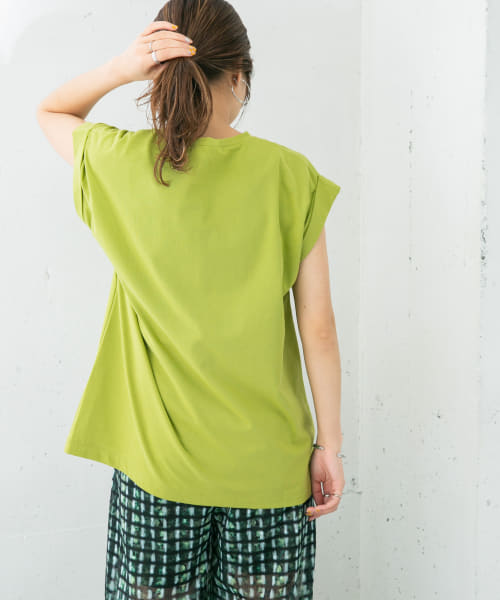 ショルダータックフレンチスリーブTシャツ