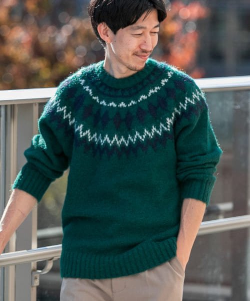 エクルベージュ HARMONTBLAINE ハーモントアンドブレイン ニットセーター アウター メンズ Sweaters Dark green 