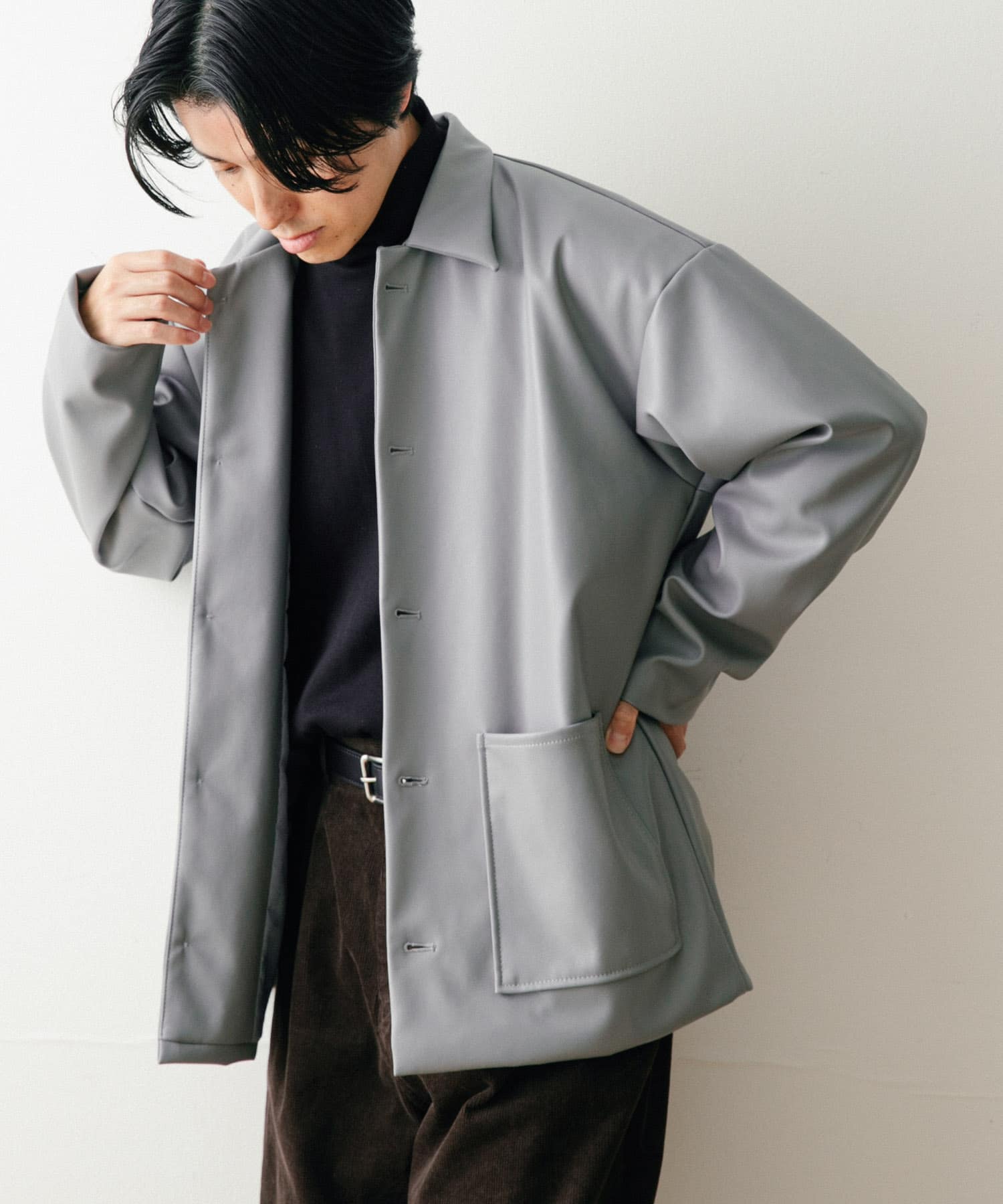 レザータッチ カバーオールジャケット[IT26-17A009]｜URBAN RESEARCH