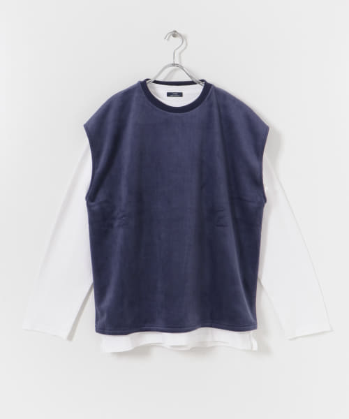 [ITEMS][裏起毛カットコールベスト アンサンブル]