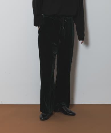 Semoh velvet Pin Tuck Trouser セモー スラックス パンツ