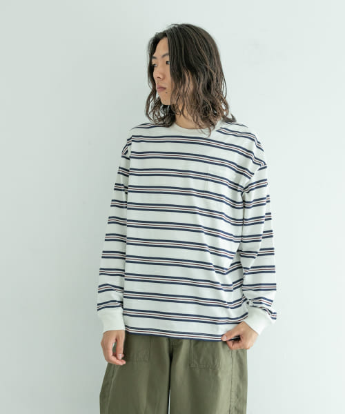 ALPHA INDUSTRIES　L/S BORDER POCKET T-SHIRTS