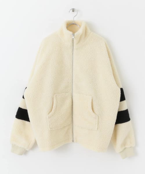 HEYUMM　オーバーサイズラインボアブルゾン