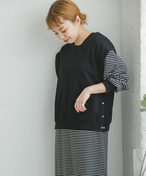 ベストセットボーダーワンピース(セットアイテム)