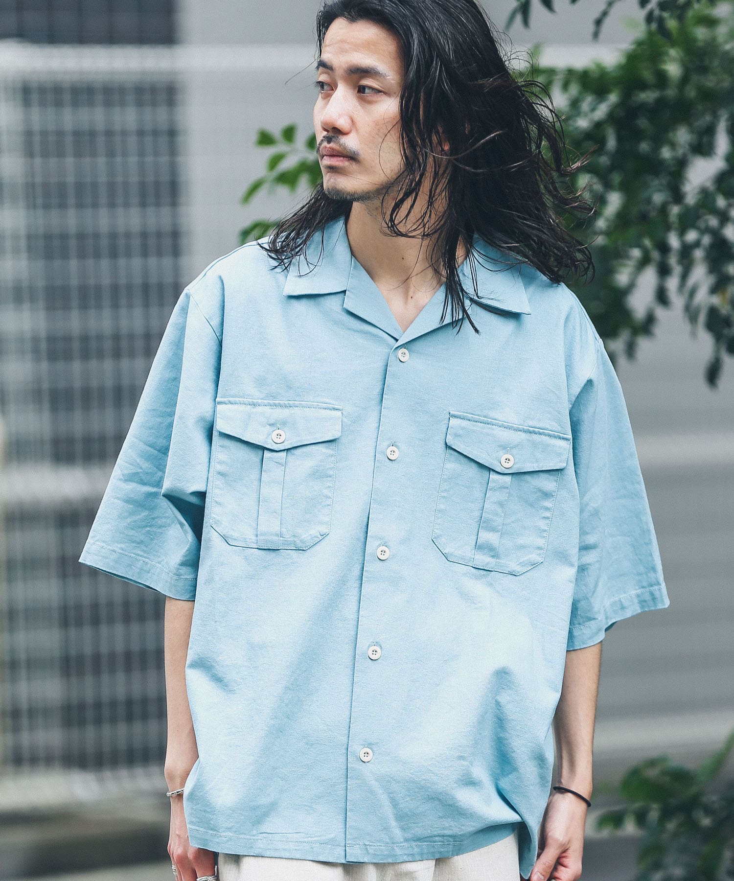 ARMY TWILL Cotton/Linen Utility Shirts[AM-2317011-SM35]｜URBAN