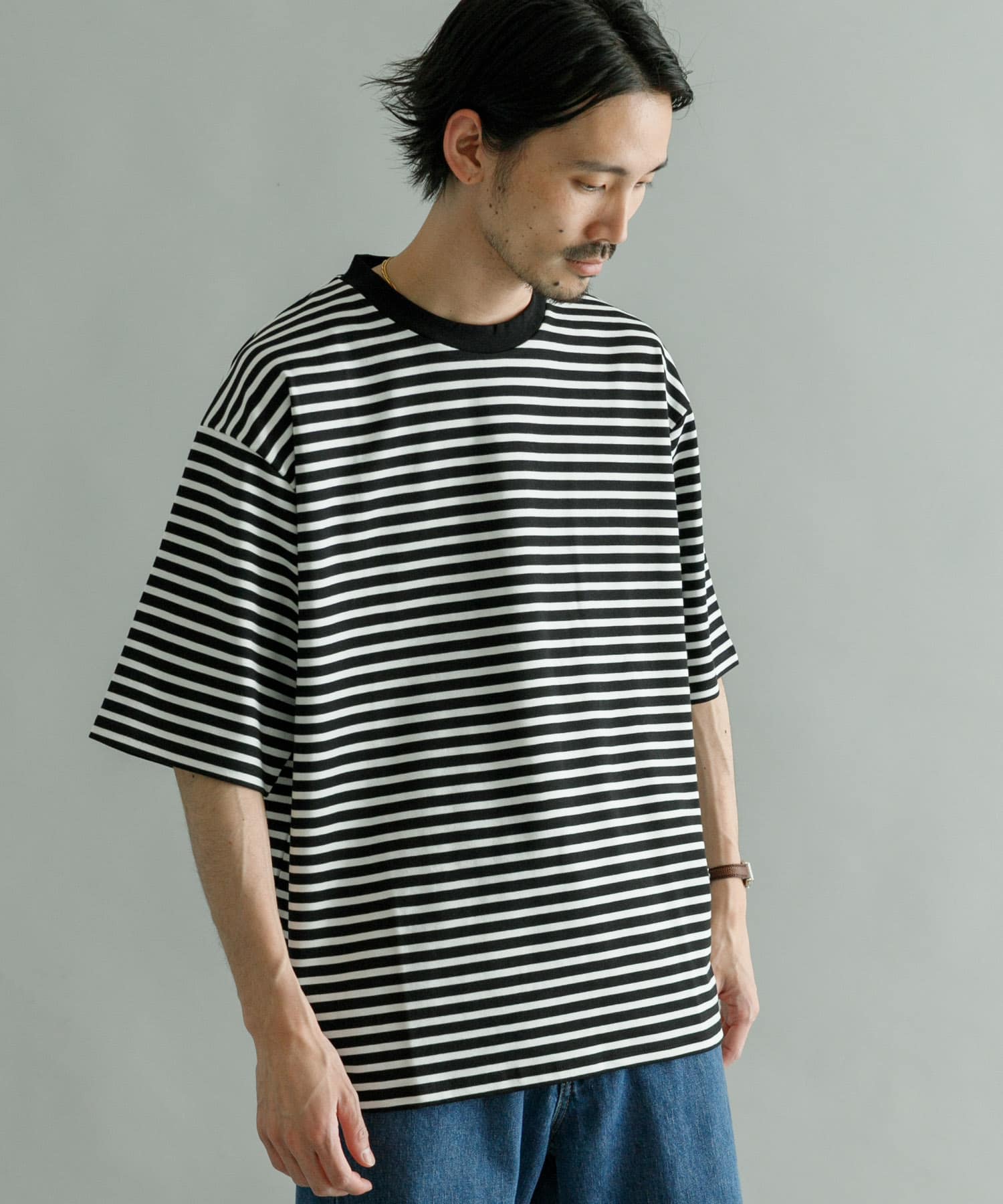 XLサイズあり』ストレッチボーダーTシャツ[UR35-11B002]｜URBAN