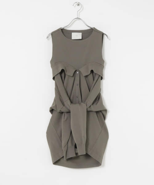 TAN　TIED LAYERING TOPS