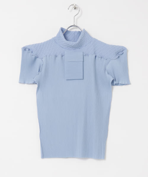 kotohayokozawa　Shrink short sleeve top