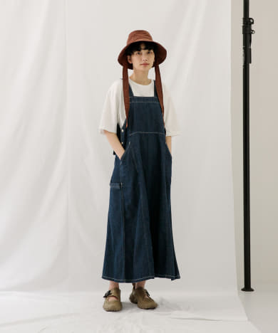『別注』Wrangler×EKAL　エプロンキャミワンピース