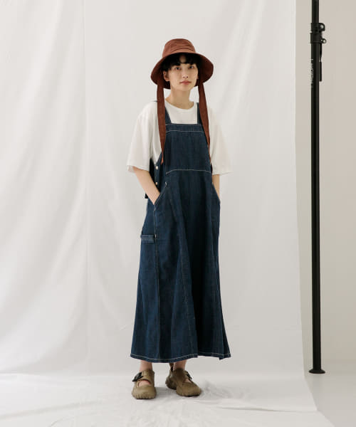 『別注』Wrangler×EKAL　エプロンキャミワンピース