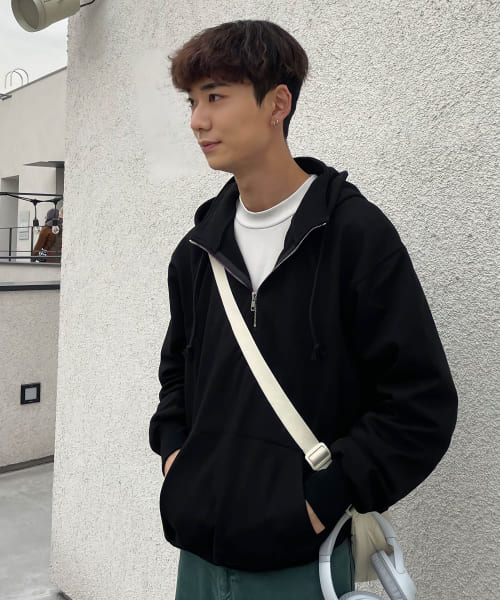 Couleur Meler sakasa　half zip sweat hoodie