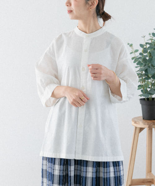 FORK&SPOON　コットンリネンブラウス
