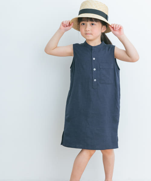 リネンレーヨンノースリーブワンピース(KIDS)