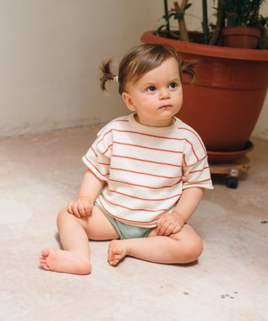 BaYiRi　SUNNY STRIPED T-SHIRTS