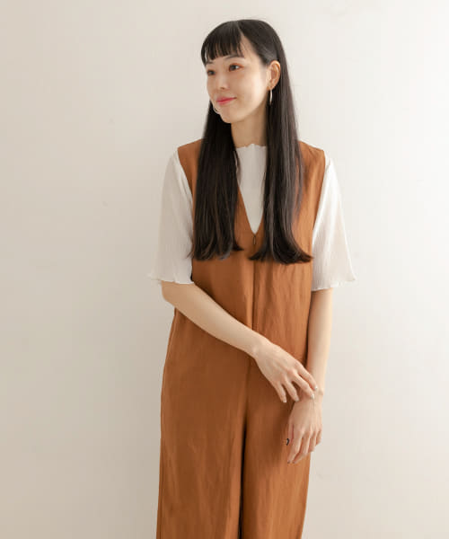 ARCH&LINE　Li/Ry V-NECK SALOPETTE