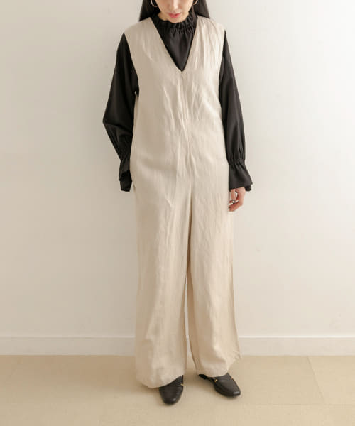 ARCH&LINE　Li/Ry V-NECK SALOPETTE