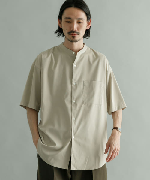 『吸水速乾/接触冷感/UVカット』DryCoolバンドオーバーショートスリーブシャツ