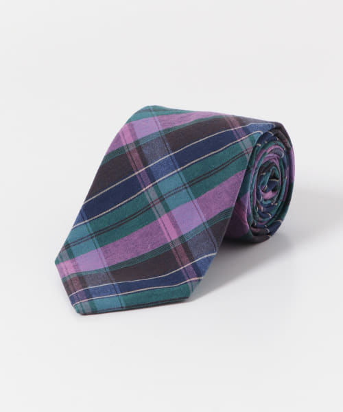 LIFE STYLE TAILOR　コットンチェック柄タイ2