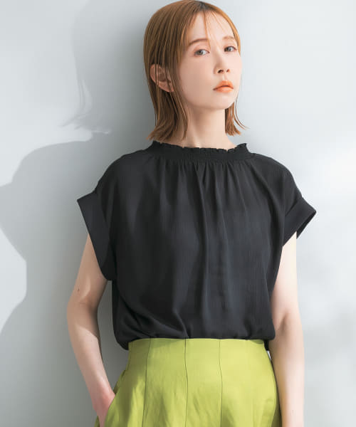『WEB限定』シャーリングスキッパーブラウス