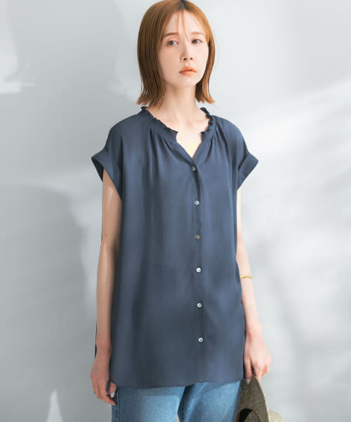 『WEB限定』シャーリングスキッパーブラウス