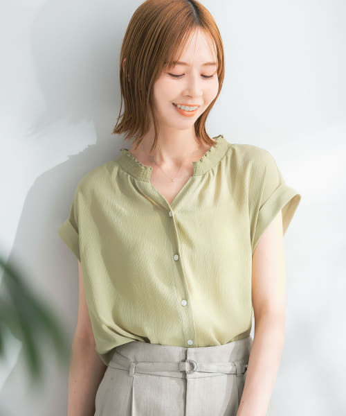 『WEB限定』シャーリングスキッパーブラウス