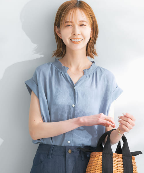 『WEB限定』シャーリングスキッパーブラウス