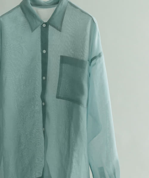 URBAN RESEARCH iD　ソフトオーガンジーシアーシャツ