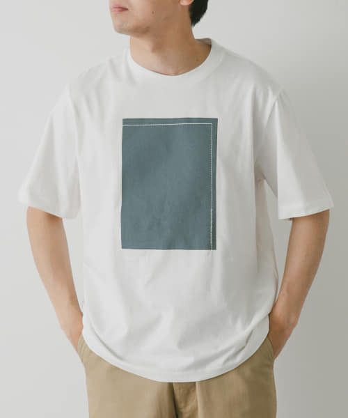 STILL BY HAND　刺繍プリントTシャツ