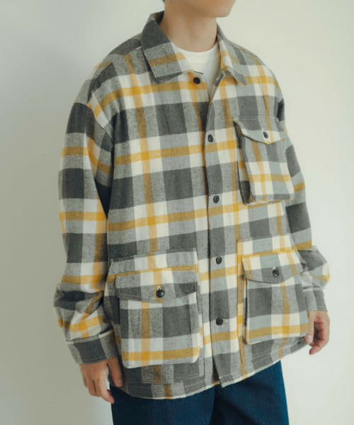 [ITEMS][フランネル チェック フィッシングシャツジャケット]