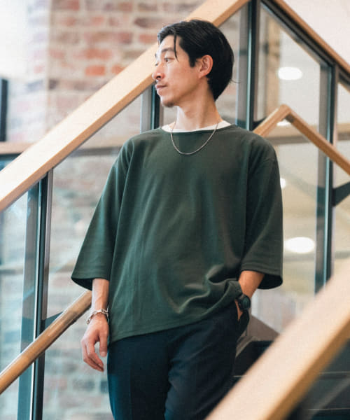 [ITEMS][ポンチ 7分袖ビッグTシャツ]