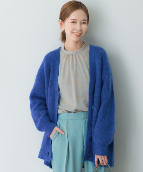 ヘアリーミドルカーディガン
